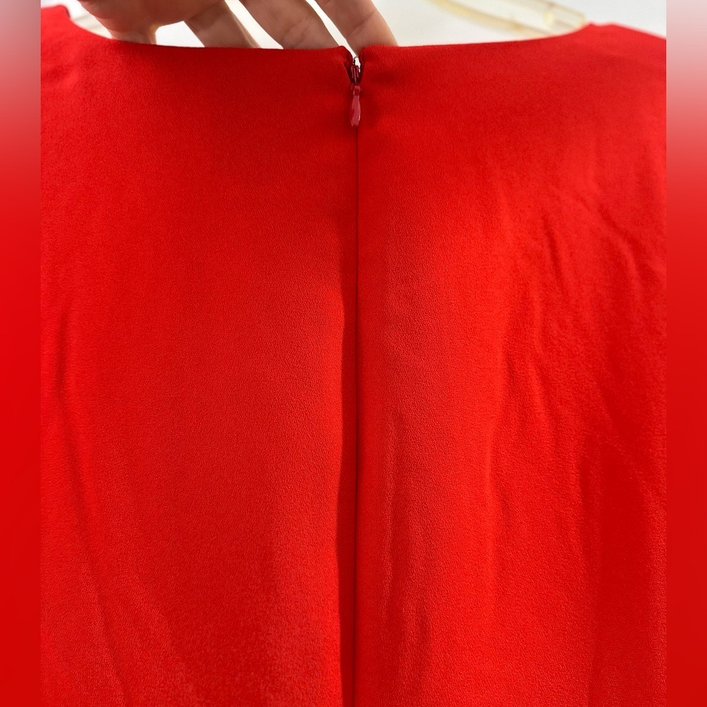 NEW CeCe Vibrant Red Long Sleeve Baggy Dress Size 16W NWT - Picture 7 of 8